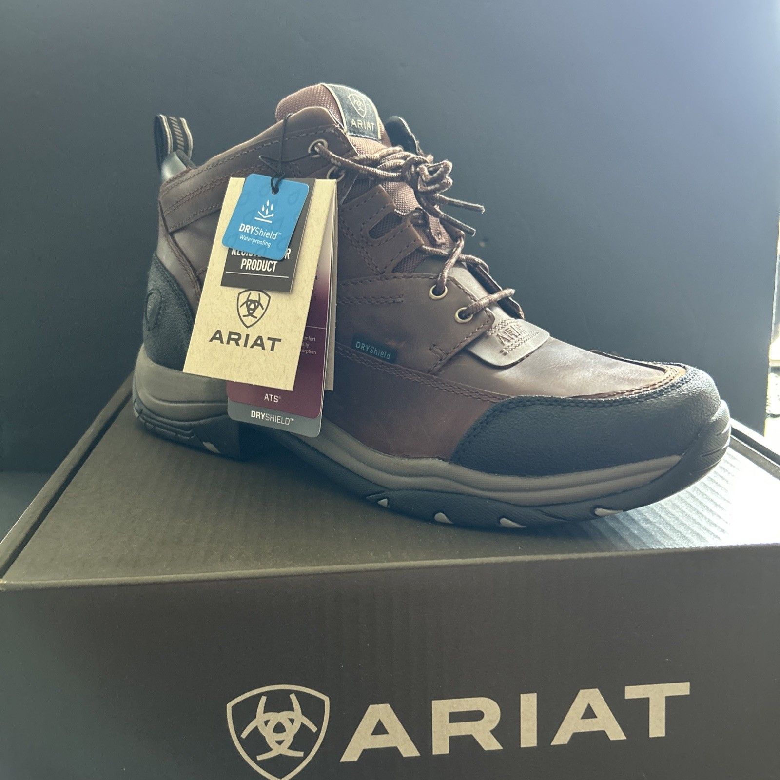 Ariat Terrain H20 Copper Leather Waterproof Hiking Boots 12 M